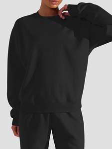 Otoño moda logotipo personalizado ropa Casual moda 2 piezas conjunto Jogger sudadera de gran tamaño pantalones de chándal conjunto de piezas de chándal Mujer - Product Image 4