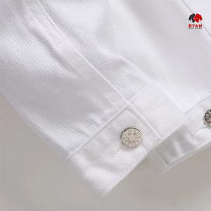 Chaqueta Vaquera de Mezclilla Gruesa Personalizada con Cierre de Botones para Hombre, Chaqueta Vaquera de Mezclilla para Hombre, Informal de Invierno, Tejida - Product Image 4