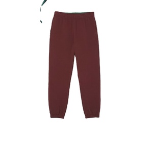 Wholesale Winter Outdoor Fitness Keep Warm Baggy Sweatpants 100% Cotton Heavyweight Elastic Waist Windproof Custom Solid Color - Product Image 2