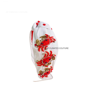 Bandeau perlé sur le thème des écrevisses pour filles et femmes Collection festive - Product Image 3