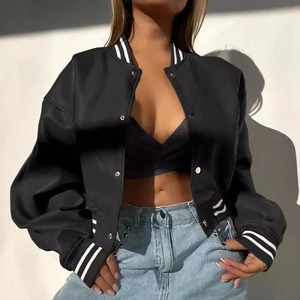 Vente chaude Veste universitaire élégante pour femme Fabricant Veste universitaire coupe-vent en gros Veste Letterman OEM pour femmes - Product Image 4