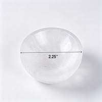 Bol en Sélénite Blanc Nacré Fantaisie de Haute Qualité 80mm, Poli, Artisanat Populaire, Guérison Spirituelle, pour Décoration