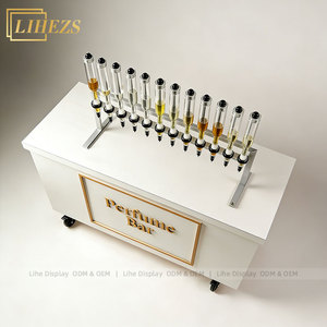 Bar à parfums portable de luxe, station de distribution de parfums portable à 12 têtes, fabricant de kiosque à parfums roulant personnalisé - Product Image 5