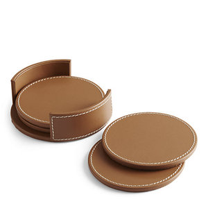 Luxury Leather Coasters <b>Dinning</b> <b>Table</b> Decor Office Restaurants Design Amazing Quality Best Price India Manufacture - Product Image 3