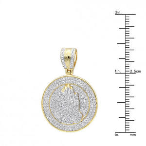 Pendentif Hip Hop en Zircon de 2,85 Carats, Style Mains en Prière, en Alliage de Cuivre Plaqué Rhodium, Zircon 100% Naturel pour Hommes, Vente en Gros - Product Image 5