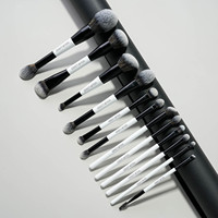 Ensemble de 12 pinceaux de maquillage professionnels de haute qualité, double embout, logo personnalisé, style tendance, pinceaux cosmétiques vegan