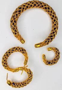 Ensemble de boucles d'oreilles pour femmes, excellente qualité en acier inoxydable, bijoux de dubaï, mariage, sénégal, gambie - Product Image 2