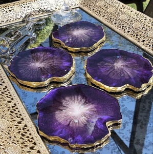 Juego de posavasos de resina hecho a mano para mesa de centro y decoración de mostrador de bar - Product Image 6