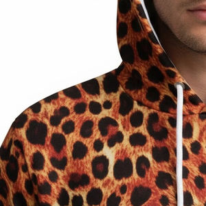 Hot Sale New Arrival <b>Leopard</b>-<b>print</b> Hoodies For Men Unique Style Breathable And Comfortable Men <b>Leopard</b>-<b>print</b> <b>Hoodie</b> - Product Image 5