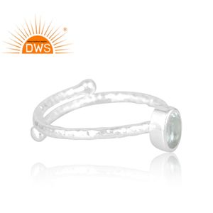 Vente chaude 925 Sterling Silver Natural Crystal Quartz Gemstone Ring Bijoux personnalisés pour les femmes Cadeau pour elle - Product Image 4