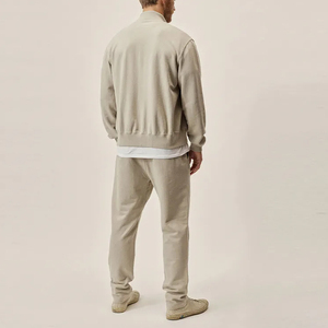 Ensemble de survêtement décontracté pour homme 2025, uni, doux, séchage rapide, tissu 100% coton pour la salle de sport, l'exercice, le jogging, la course à pied, le quotidien, l'activité - Product Image 2