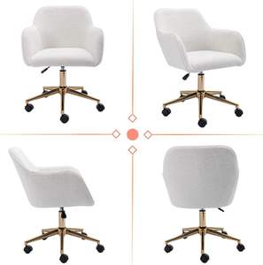 <span class=keywords><strong>Fauteuil</strong></span> <span class=keywords><strong>pivotant</strong></span> confortable en tissu flou réglable en hauteur avec base en métal doré et roues pour chambre <span class=keywords><strong>Table</strong></span> <span class=keywords><strong>de</strong></span> maquillage salon - Product Image 4