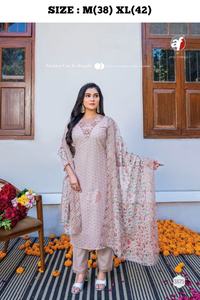 El último diseñador algodón seda bordado secuencia trabajo Kurti conjunto por Fab Zone - Product Image 5