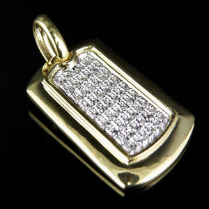 Pendentif diamant Moissanite plaqué or jaune en argent Sterling S925 glacé Hip Hop bijoux cadeau pour hommes femmes vêtements de mariage - Product Image 1