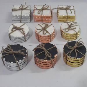 Marble <b>Coaster</b> New Style Blank <b>Ceramic</b> <b>coaster</b> Gift Custom Marble <b>coaster</b> Stone & Metal Inlay at Star Crafts India - Product Image 4
