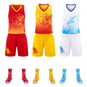 Costume de dragon pour homme, personnalisable, à séchage rapide, respirant, pour uniforme d'équipe, logo frontal pour l'entraînement au basketball - Product Image 1