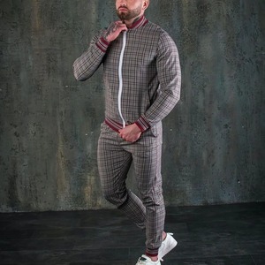 2024 printemps automne nouveaux hommes deux pièces ensemble lin tissu décontracté sweat et pantalons de survêtement ensemble hommes sport costume mode survêtement - Product Image 2