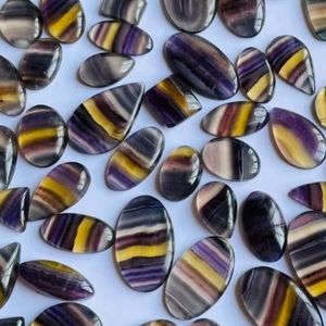 Cabujón de fluorita arcoíris Natural de grado AAA, piedra de ágata verde, energía curativa, piedras preciosas sueltas pulidas a mano para regalo decorativo - Product Image 2