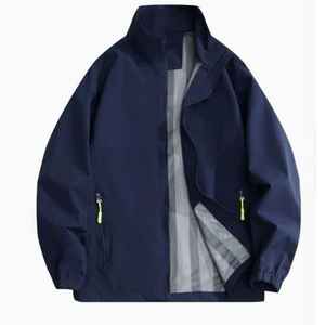 Chaqueta de invierno de hombre con logotipo personalizado, Abrigo acolchado de lona con cuello levantado, patrón sólido, cierre de cremallera, estilo informal para exteriores, teñido liso - Product Image 5