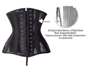 Sexy Style <b>Women</b> Corset Waist <b>Trainer</b> <b>cheap</b> rate breathable comfortable best selling product slimming wear <b>Black</b> Color For Girls - Product Image 3