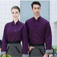 Veste de chef d'hôtel à manches longues ou courtes, uniforme de cuisine pour hommes et femmes, impression de logo personnalisée, fabriqué en Inde