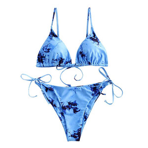Ensemble de bikini imprimé sur mesure pour femme, vente en gros OEM, collection été 2026, deux pièces, éco-responsable, séchage rapide, maillot de bain fitness et plage - Product Image 1