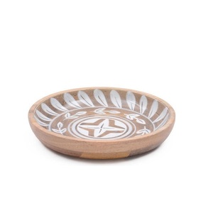 Top Trending Hotel Catering Ensalada Plato para servir Utensilios de cocina Platos redondos Uso personalizado Plato de cargador tallado a mano - Product Image 4