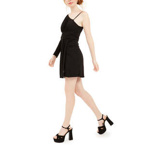 Abito monospalla nero Teeze Me Junior's, taglia 3, silhouette a tubino con vita naturale - Product Image 3