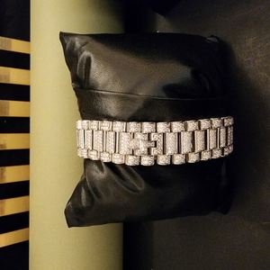 Premium Moissanite Diamond Luxury Fashion <b>Watches</b> Swiss Quartz Movement Stainless Steel <b>Case</b> Baguette Numerals - Product Image 6