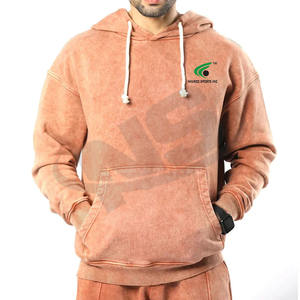 Conjunto de Ropa Deportiva de Dos Piezas con Capucha, Estilo Urbano, Lavado Ácido, Color Personalizado, de Alta Calidad para Hombre - Product Image 5