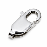 Chakralume Fermoir Mousqueton en Argent Sterling 925, Finition Argent Naturel, Anti-ternissement, Sans Nickel, pour Bijoux