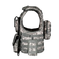 Gilet de sécurité personnalisé en polyester doré unisexe, uniforme de garde, gilet pare-balles, camouflage numérique, défense personnelle
