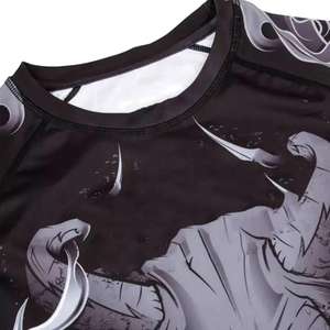 Sublimación personalizada impresa UPF 50 manga larga MMA surf Rash Guard para hombres para ropa de gimnasio precio razonable servicio OEM - Product Image 3