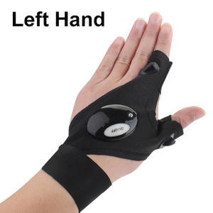 Sarung tangan senter LED dua jari, sarung tangan memancing dengan lampu tahan lama, dapat diisi ulang baterai USB luar ruangan 1 pasang - Product Image 5