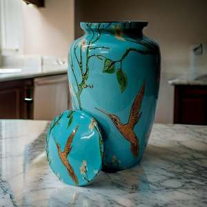 Urne funéraire pour colibris pour cendres commémoratives avec couvercle sécurisé, design personnalisé, vente en gros à bas prix, pot funéraire - Product Image 5