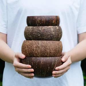 Bol en coquille de noix de coco naturelle fabriqué à la main écologique et 100% biologique fabriqué au Vietnam - Product Image 3