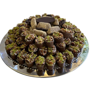 Plateau de service de luxe en métal plaqué argent de qualité Plateau de table décoratif pour la maison Plateau de service pour bonbons Présentoir à desserts pour les fêtes - Product Image 6