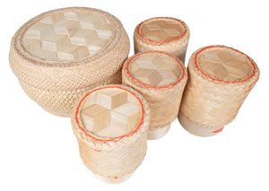 ตะกร้าผลไม้ไม้ไผ่ตะวันออกแบบธรรมชาติสีสันสดใสสำหรับตกแต่งของขวัญตะกร้าผลไม้ไม้ไผ่สำหรับห้องครัว - Product Image 5