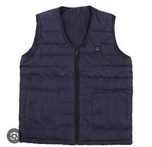 Ropa corta informal de invierno para hombre, chaleco con cuello en V calefactable de carga inteligente, calefacción termostática, cremallera transpirable, Logo nuevo lavado - Product Image 3