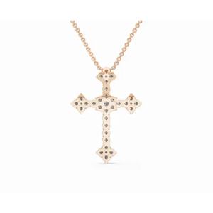 Regal <b>Cross</b> Diamond Pendant Round Cut 0.854 Ct Lab Grown Fine Jewelry Ethical Design Wholesale OEM Supplier - Product Image 3