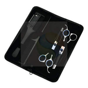 Kit de ciseaux de coiffure professionnel léger, édition premium noir et bleu, ultra-affûté, pour salon de coiffure - Product Image 2