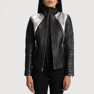 Veste en cuir pour femmes de qualité supérieure avec capuche coupe-vent détachable à col montant Design tricoté respirant pour la saison automne hiver - Product Image 3