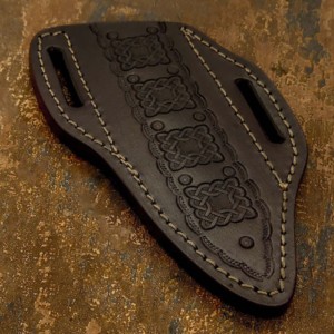 High Quality OEM 100% Factory Handmade 2023 Factory Rich Grain Pancake Style Leather <b>Sheath</b> <b>for</b> Fix Blade <b>Knives</b> - Product Image 3