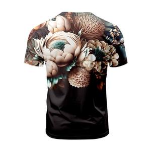 2025 verano nuevo estilo camiseta de hombre patrón personalizable 100% poliéster no tejido última sublimación moda Color sublimado - Product Image 3