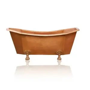 Vasca da bagno di lusso su ordinazione all'ingrosso Free Standing puro rame vasche da bagno per adulti dalla collezione di rame