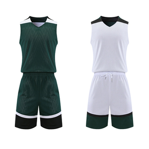 Maillot de basket réversible imprimé grande taille unisexe personnalisable 100 % polyester respirant antibactérien séchage rapide - Product Image 1