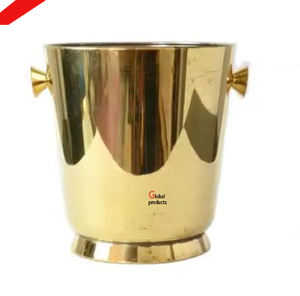 standard quality silver finished <b>metal</b> stainless steel wine chiller ice bucket for hotel restaurant and bar - Product Image 4
