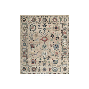 Tapis en laine noué à la main personnalisé OEM Motif floral Rectangle en forme de tapis moderne fait main décoration de sol à vendre - Product Image 1