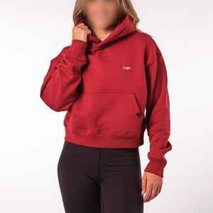 Sudadera con Capucha Deportiva para Mujer, Negra, Personalizada al por Mayor, Otoño, Antiarrugas, Transpirable, 100% Algodón, Alta Calidad - Product Image 6