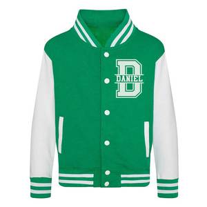 Chaqueta universitaria de alta calidad de fabricante personalizado, chaqueta universitaria de lana en blanco con logotipo bordado por el cliente, chaquetas universitarias de béisbol de tu marca para mujer - Product Image 3